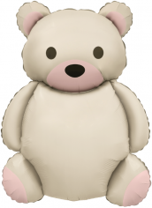 Шар Фигура Мишка, Кремовый, Сатин